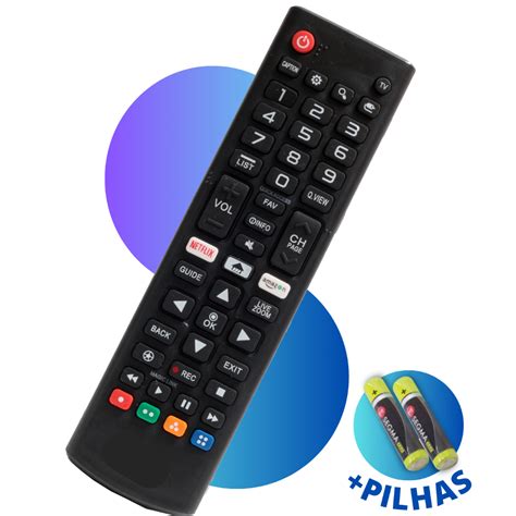 Controle Remoto Para Smart Tv Lg Compat Vel Universal Pilhas