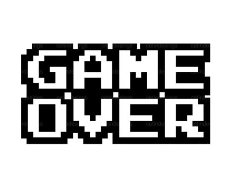 Game Over Pixels Svg Game Over Cut File Game Over Png Gaming Svg Etsy