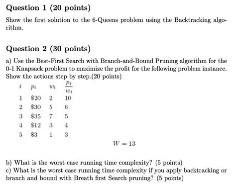 Solved Question 1 20 Points Show The First Solution To The