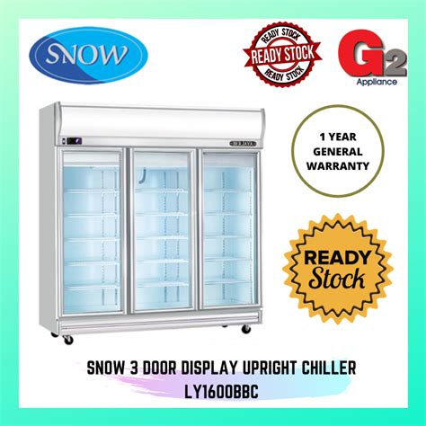 SNOW SEND BY LORRY AUTHORISED DEALER 3 DOOR DISPLAY UPRIGHT CHILLER LY