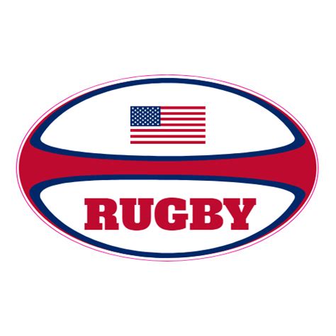 Rugby 7s Rugby Ball Sticker - U.S. Custom Stickers