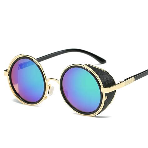 Retro Steampunk Sunglasses Women Brand Design Personality Windproof