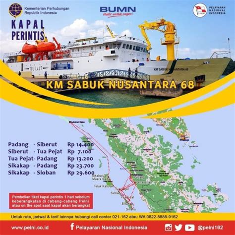 Jadwal Kapal Km Sabuk Nusantara Dari Padang Hingga Ke Mentawai