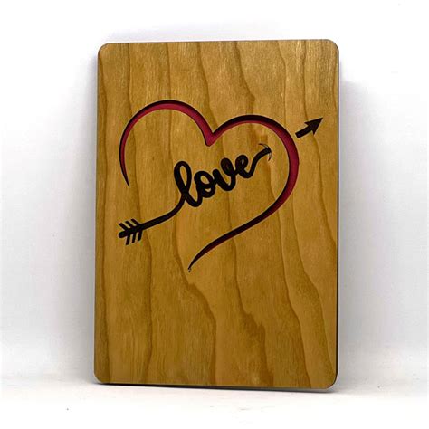 Love Heart Personalized Greeting Card – Glowforge Shop