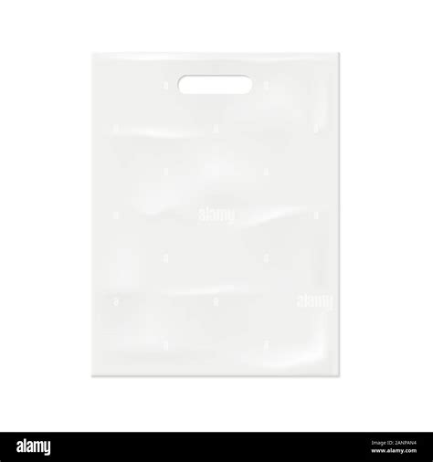 White plastic bag mockup. Blank polyethylene package Stock Vector Image & Art - Alamy