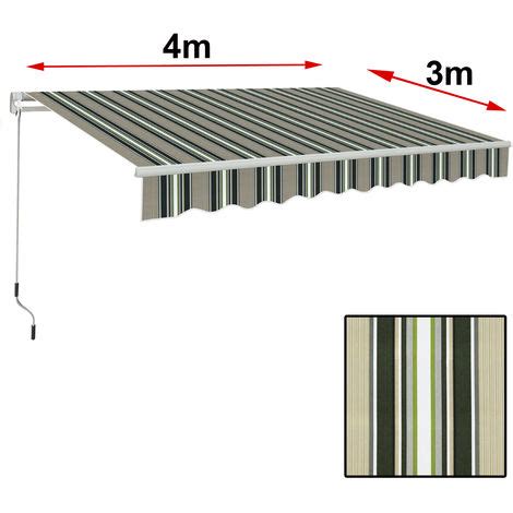 Greenbay 2 5 X 2m Manual Awning Garden Patio Canopy Sun Shade Shelter