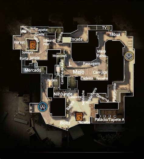 Saiba Os Nomes De Todas As Posições Do Mapa Da Mirage No Csgo