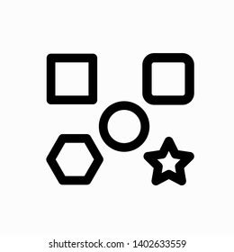 Geometric Shapes Iconvector Illustration Flat Design Stock Vector