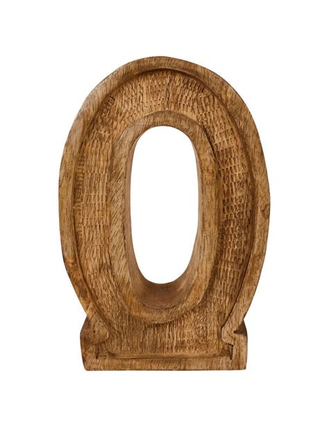 Lettre D Corative O G Om Trique En Bois Relief Sculpt La Main