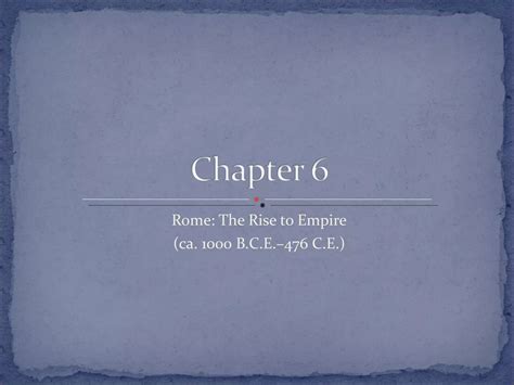 Greek and romans chapter 6 | PPT