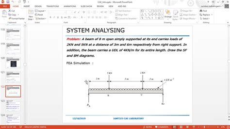 Ansys Tutorial Simply Supported Beam With Udl Load Youtube