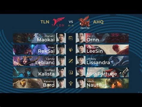 TH TLN Vs AHQ G1 Playoffs Round 2 PCS Spring Split 2020 Talon