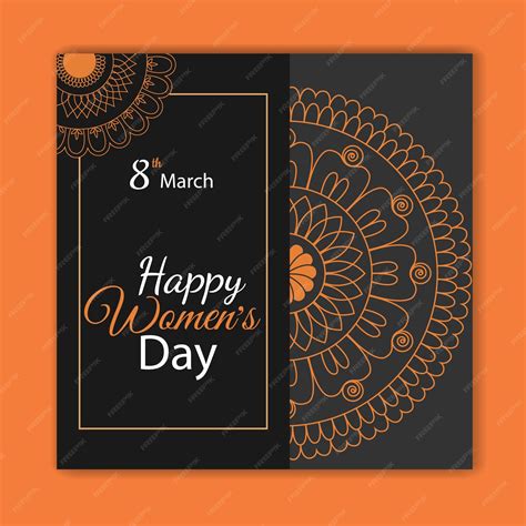 Premium Vector Happy Womens Day Card Social Media Template