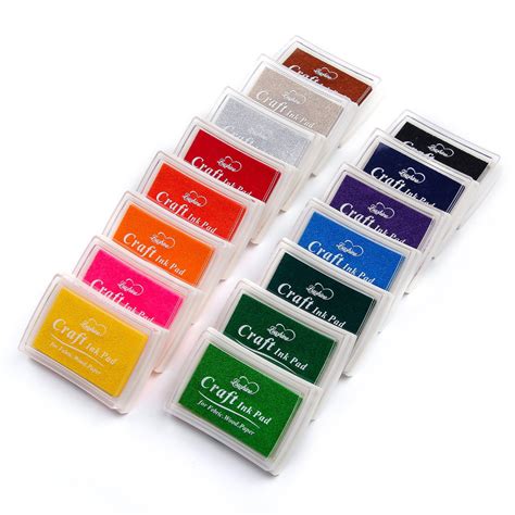 Lsushine Craft Ink Pad Stamps Partner Diy Color15 Color Craft Ink Pad