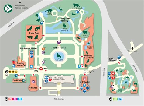 Central Park Zoo Map