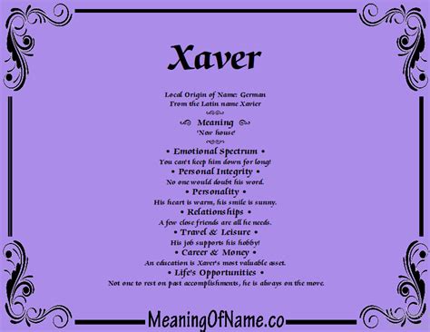 Xaver - Meaning of Name