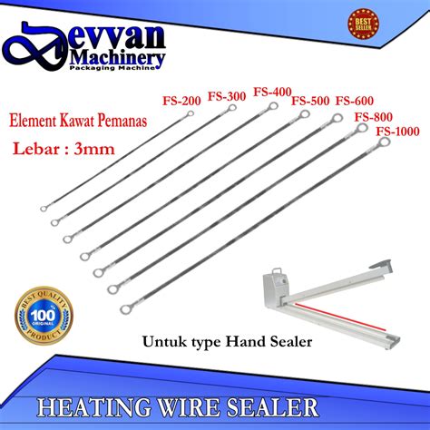 Jual Plat Kawat Pemanas Elemen Pemanas Mesin Press Plastik Hand Impulse