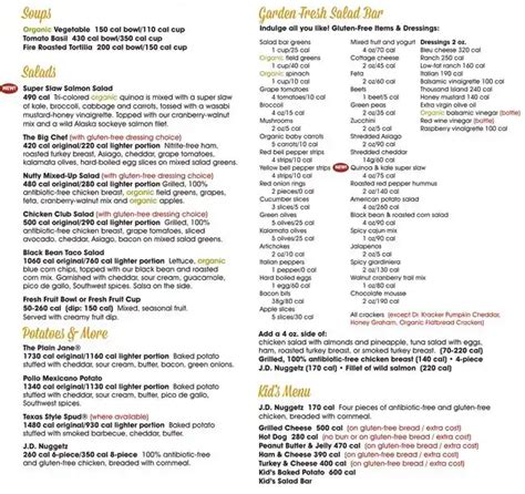 Jason Deli Printable Menu