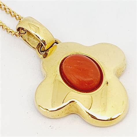 Or Collier Avec Pendentif Corail Catawiki