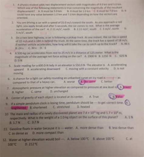 Solved A Physics Student Adds Two Displacement Vectors With Chegg