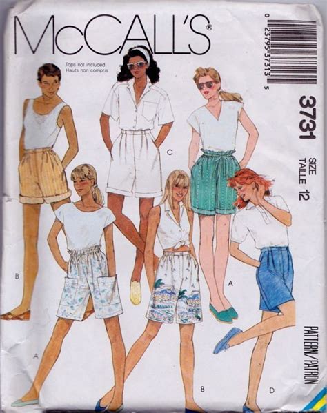 Mccall S Misses Set Of Shorts Pattern Uncut Etsy Mccalls