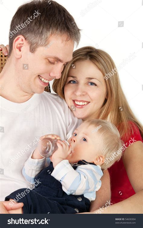 Father Mother Baby Drinking Milk Stock Photo 54630304 | Shutterstock