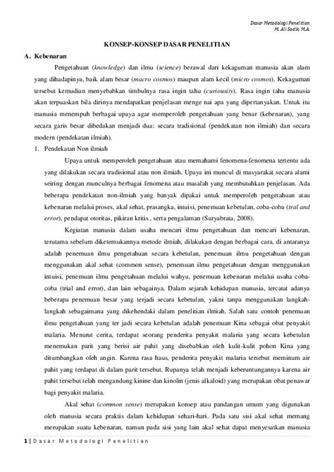 konsep konsep dasar penelitian