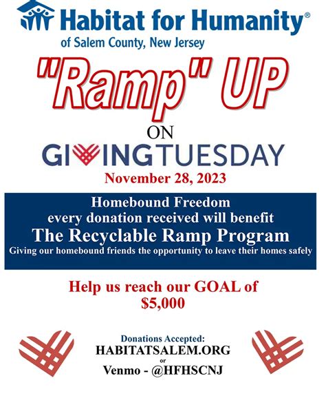 Ramp Up On Giving Tuesday Habitat For Humanity Salem County Nj