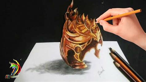 Bahubali 2 3d Drawing Of Prabhas Crown 3d Drawing Baahubali 2