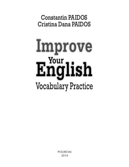 Improve Your English Vocabulary Practice