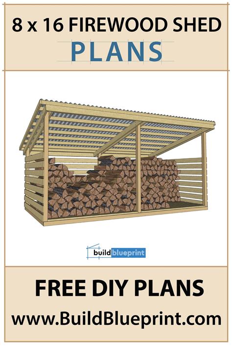 8x16 Firewood Shed Plans 5 Cord Wood