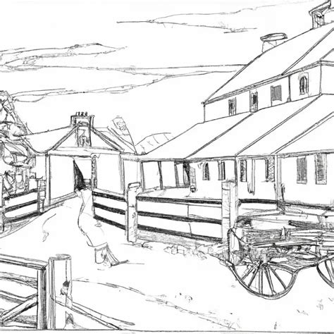 Desenhos De Fazendas Antigas - Desenhos de FAZENDAS ANTIGAS para Imprimir e Pintar: Viaje no Tempo!