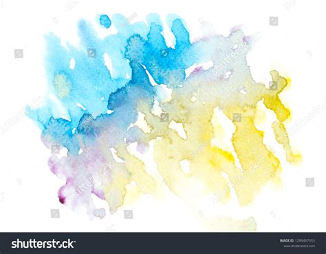 Blue Watercolor Painting Ideas Colorful Shades Stock Illustration ...