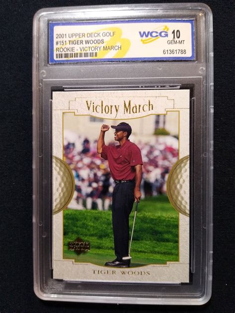 Tiger Woods 2001 Upper Deck Golf Card 151 Rookie Victory March WCG 10