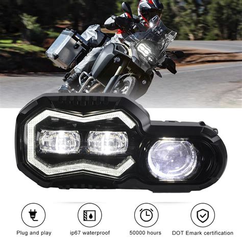 E E Mark Approved W Motorcycle Led Headlamp For Bmw F