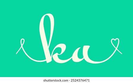 ka initial wedding monogram calligraphy vector stock vector royalty