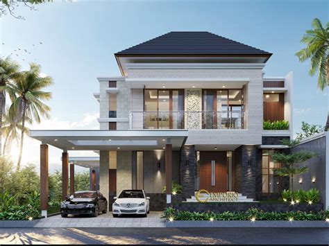 Mr Sakti Modern House Floors Design Bandar Lampung Facade