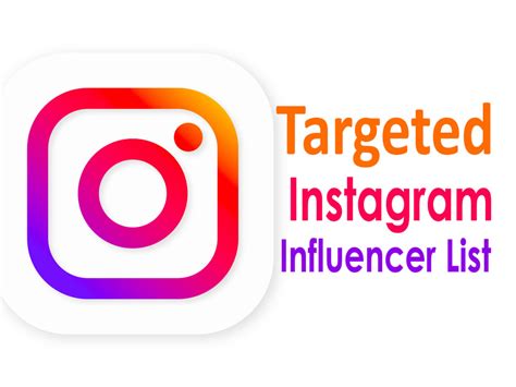 Targeted Instagram Influencer List For Any Niche Upwork