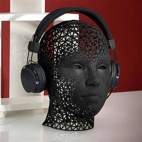 Stl File Female Headphone Stand Voronoi・3d Printing Template To Download・cults