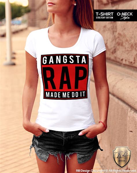 Gangsta Rap Made Me Do It Womens T Shirt Ladies Tank Top Wd078 C Rb Design Store