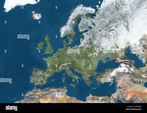 Europe Map And Satellite Image Large Detailed Satellite Map Of Europe
