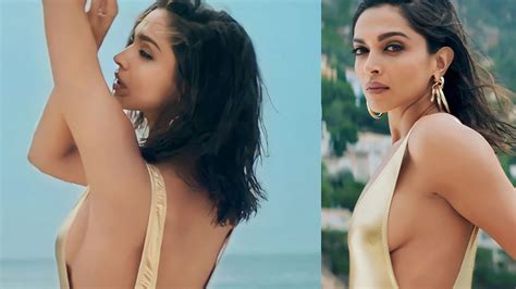 Pathaan Actress Deepika Padukone Sizzles Very Hard In Gold Swimsuit For Besharam Rang Song