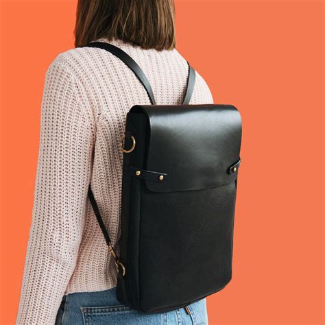 Vertical Satchel In 2020 Leather Bags Handmade Black Leather Backpack Satchel Backpack