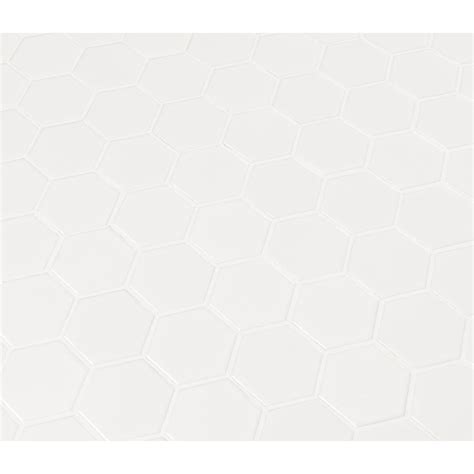 Domino White Glossy 2X2 Hexagon Mosaic Tile Backsplash Tile USA