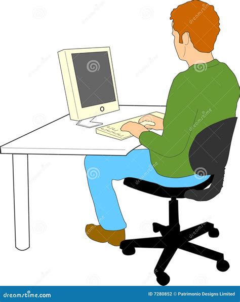 Man Working On Computer Stock Photography - Image: 7280852