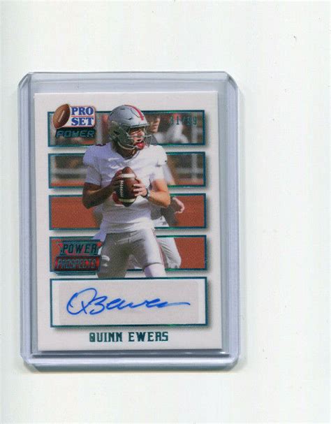 2021 Leaf Pro Set Power Prospects Platinum Quinn Ewers Rookie Auto 81