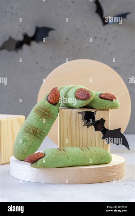 Halloween witch's fingers cookies treats Stock Photo - Alamy