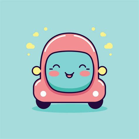 Cute kawaii car chibi mascot vector cartoon style 23515395 Vector Art ...