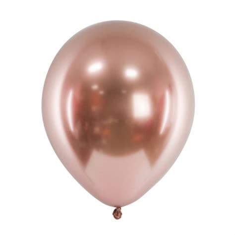 Ballons De Baudruche Rose Gold 30 Cm Platinum Chromé Lot De 50