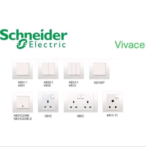 Schneider Vivace Series Switches And Socket White Shopee Malaysia